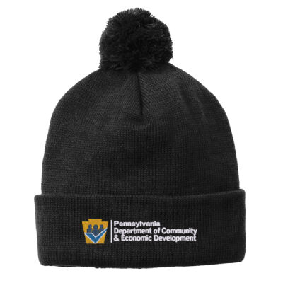 Sport Tek Solid Pom Pom Beanie Thumbnail