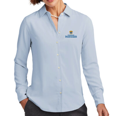 Brooks Brothers Women's Full Button Satin Blouse Thumbnail