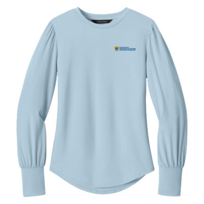 Mercer + Mettle Women's Stretch Jersey Long Sleeve Blouson Top Thumbnail
