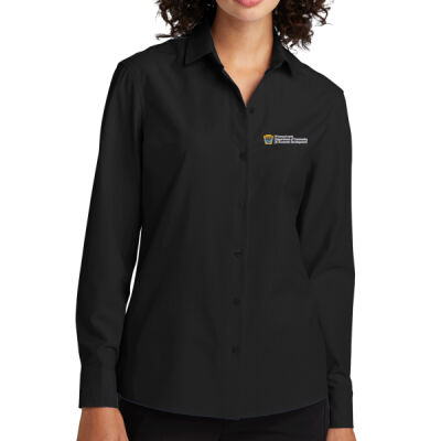 Mercer+Mettle Women's Long Sleeve Stretch Woven Shirt Thumbnail